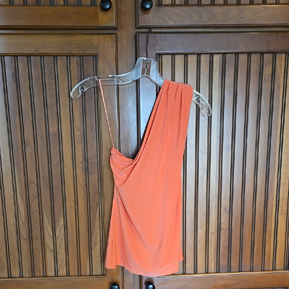 CORAL One-Shoulder Shirt